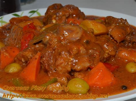 Kalderetang Buntot ng Baka, Oxtail Kaldereta.